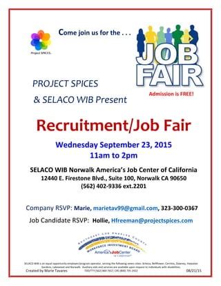 JOB FAIR PROJECT SPICES PDF