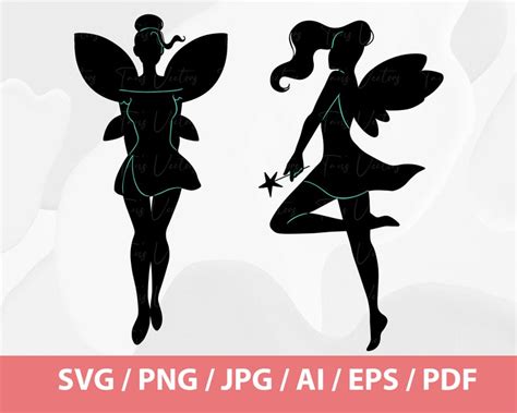 Fairy Silhouette Svg Magic Fairy Svg Fairy Silhouette Svg Etsy