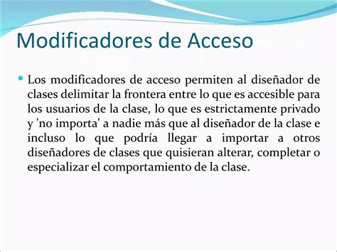 Modificadores Acceso Ppt