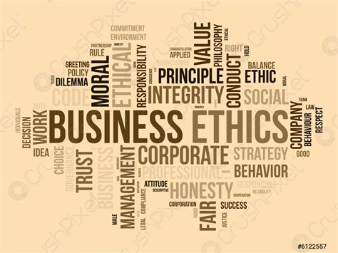 Word Cloud Background Concept For Business Ethics Corporate Integrity