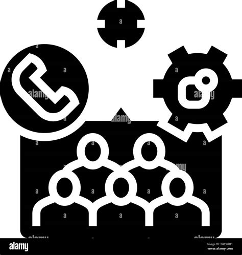 Crm Target Advertisement Glyph Icon Vector Illustration Stock Vector