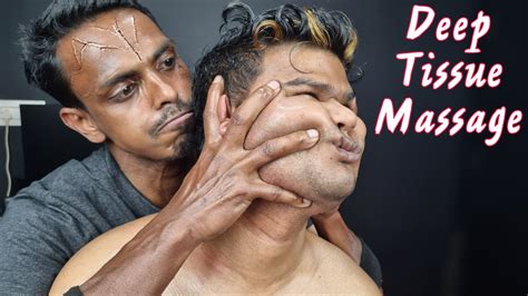 Deep Tissue Head Massage By Strong Wrist Barber Head And Neck Massage