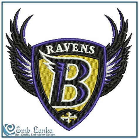 Baltimore Ravens Logo Embroidery Design - Emblanka