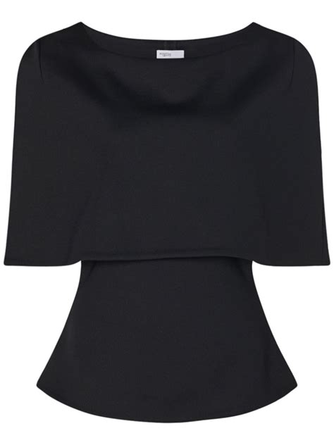 Rosetta Getty Cape Design Blouse Black Farfetch