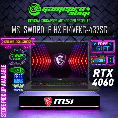 MSI Laptop Sword 16 HX B14VFKG 437SG Gaming Laptop Intel Core I7