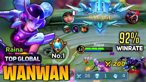 SAVAGE 92 WR Wanwan OP Goldlane Top Global Wanwan Best Build 2022