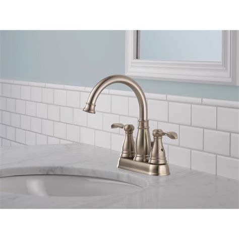 Delta Brushed Nickel Bathroom Faucet In Stine Home Yard The