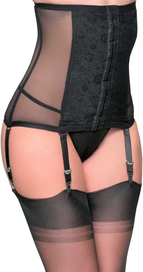 Nancies Lingerie Strap Powermesh Waist Cincher For Stockings Nlwc