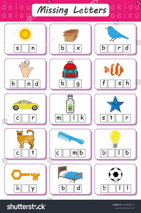 Missing Vowel Worksheet 3 Skoolon Nbkomputer