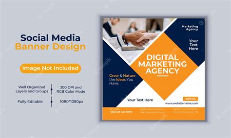 Premium Vector Digital Marketing Agency Social Media Post Banner Design Vector Template