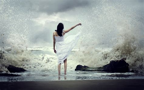 Girl Sea Surf Wallpaper Hd Nature 4k Wallpapers Images And