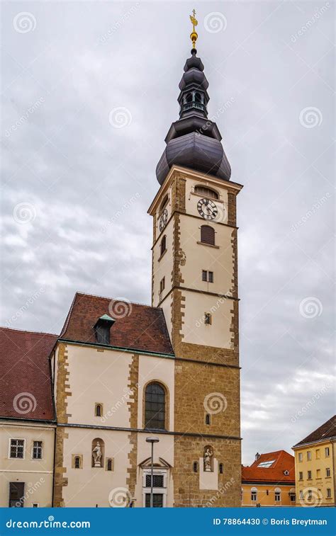 The Baroque Cathedral, Sankt Polten, Austria Stock Photo - Image of ...