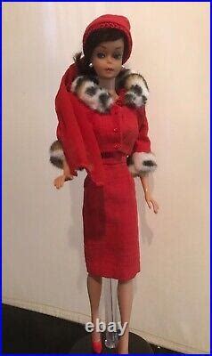 1964 Brunette Swirl Ponytail Barbie Matinee Repro Fashion STUNNING