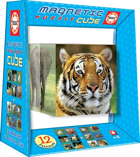 Magnetic Puzzle Cube Vida Salvaje 8c Educa Borras