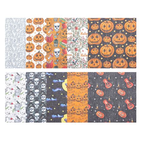 Nuolux Pcs Halloween Themed Patchwork Cloth Creative Diy Sewing