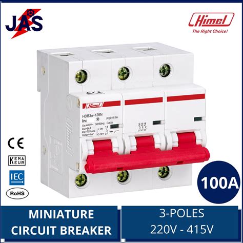 Himel Miniature Circuit Breaker A Poles Din Rail Type Rated Ac V