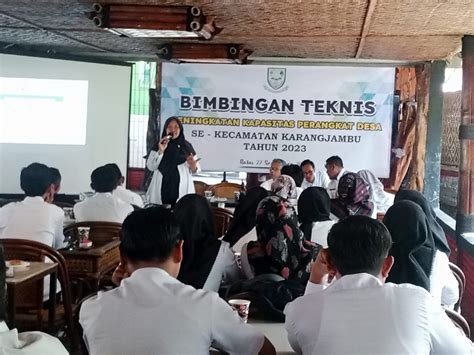 Optimalkan Tata Kelola Keuangan Desa Pemdes Se Karangjambu Di Bimtek