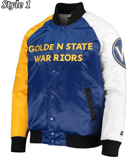 Satin Starter Golden State Warriors Tri Color Jacket Jackets Expert