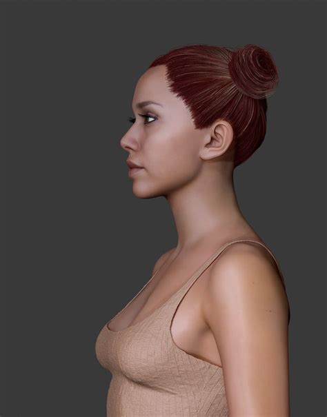 Artstation Redhair Girl Basemesh Eugene Fokin Woman Face Girl