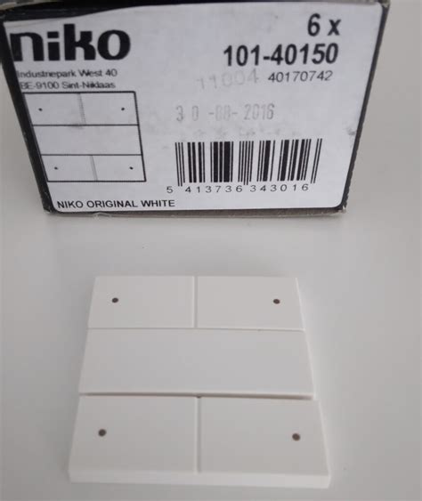 Niko Original White Toets 4 Voudige Drukknop Leds 101 40150