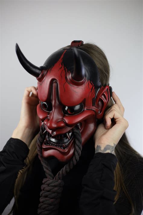 Ninja Samurai Half Face Halloween Cosplay Mask , Oni Mask Wearable Japanese Demon - agrohort.ipb ...