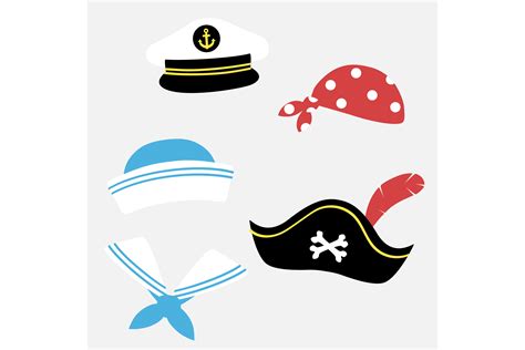 Seaman Hats And Cloth Collection Sticker Graphic By Niradjstudio