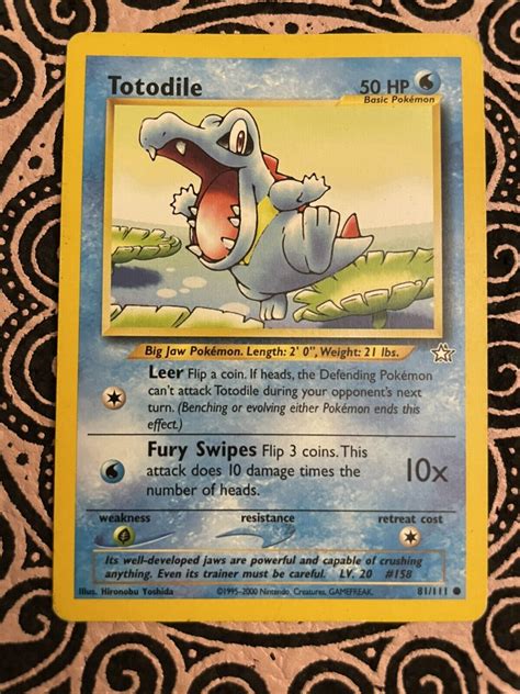 Pokémon TCG Totodile Neo Genesis 81 Regular Unlimited Common eBay