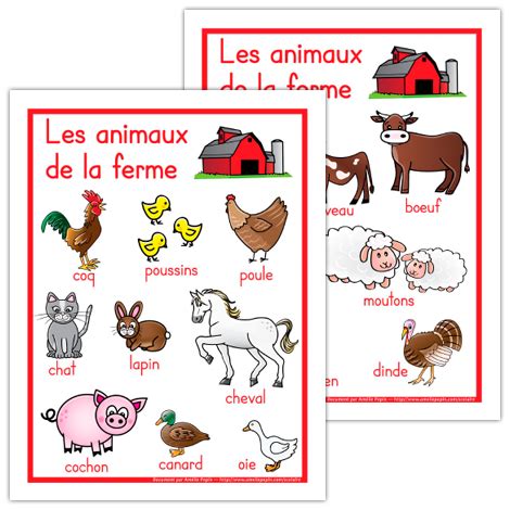 Affiches Les Animaux De La Ferme Animaux De La Ferme Ferme