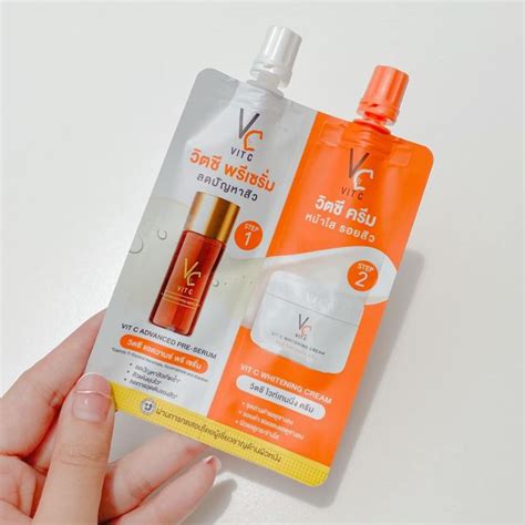 Vc Vit C Whitening Cream 7ml And Vc Vit C Bio Face Advanced Pre Serum Whitening Cream 4 4 G