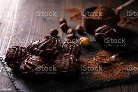 Dark Chocolate Pralines Stock Photo Download Image Now Antioxidant