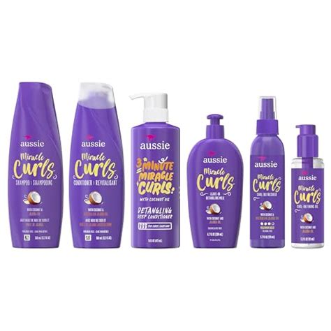 Aussie Miracle Curls Collection Shampoo Conditioner Deep Conditioner Spray Gel Detangling