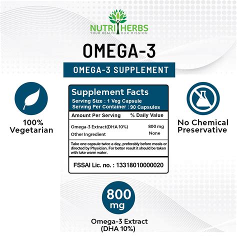 Nutriherbs Omega 3 Extract Capsules High Potency Omega 3 Vegan With Dha