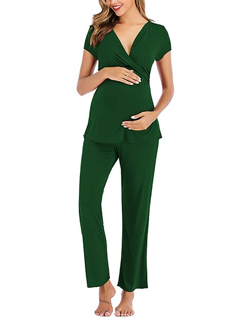 Selfieee Selfieee Womens Ultra Soft Maternity And Nursing Pajamas