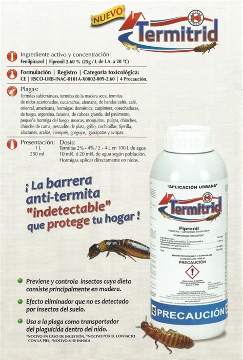 Caja De Termitrid De Ml C U Insecticida Fipronil Env O Gratis