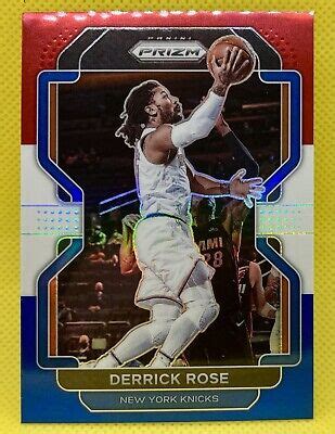 Panini Prizm Prizms Red White And Blue Derrick Rose New