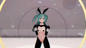 Archivo Azul Yuuka Hentai Desnudarse Bailando Osito De Peluche Playboy Girl Mmd 3D Cabello Azul