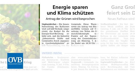 Energie sparen und Klima schützen OVB Heimatzeitungen