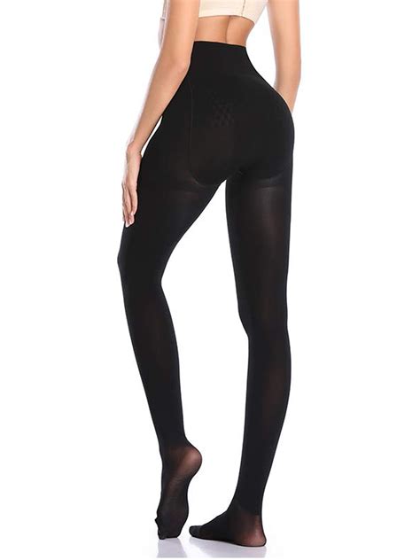 Miss Moly Womens Control Top Semi Opaque Reinforced Footed Tights Soft