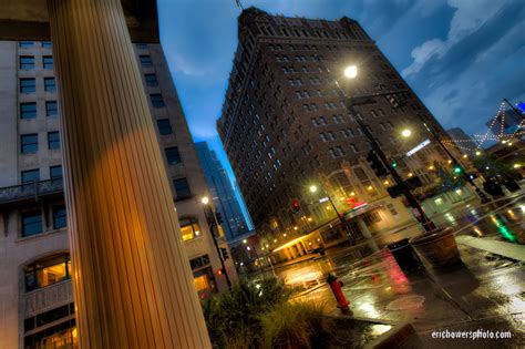 Downtown Kansas City Rainy Urban Intersection Eric Bowers Photoblog