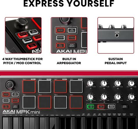 Akai Pro Mpk Mini Mkii Controller Limited Edition Black On Black