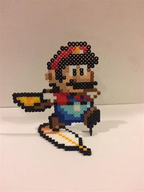 Art And Collectibles Figurines And Knick Knacks Super Mario World Perler Bead Creation Mario With