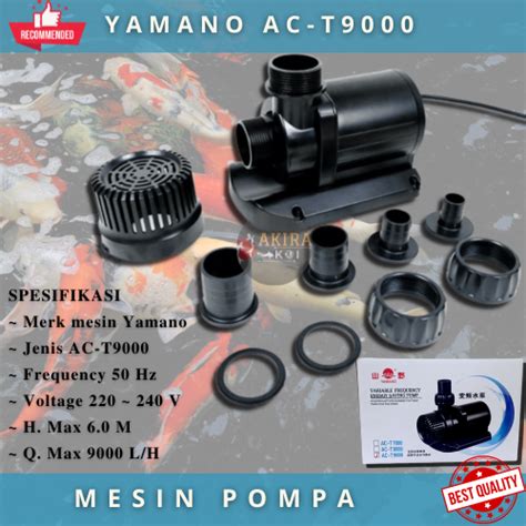 Mesin Pompa Yamano ACT 9000 Media Sirkulasi Air Kolam Ikan Water Pump