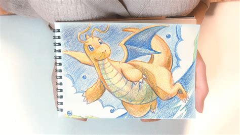 I Drew A Dragonite With Colored Pencils Pokemon