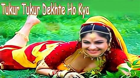 Tukur Tukur Dekhte Ho Kya Lyrical Kumar Sanu 90s Hits Inder Kumar Ayesha Masoom Youtube