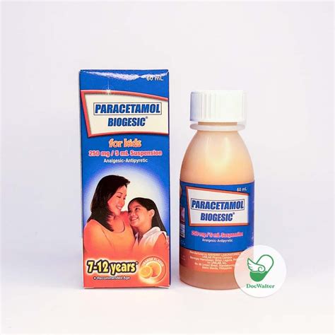 BIOGESIC® Suspension 60mL (Paracetamol 250mg/5mL) – DocWalter Pharmacy