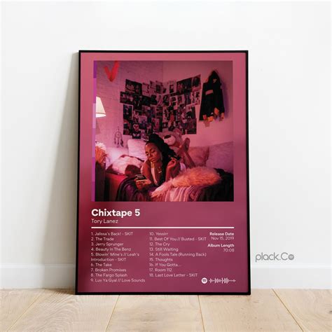 Tory Lanez Chixtape 5 Custom Album Print Hip Hop Wall Etsy