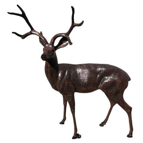 Large Deer Buck Aluminum Garden Statues Aluminum Sculptures