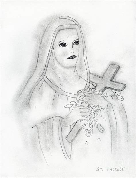 St Therese Drawing By Sonya Chalmers Fine Art America