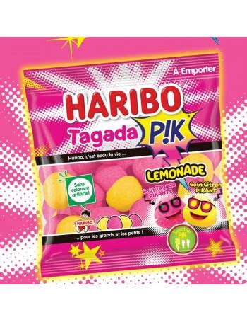 Fraise Tagada Pik Tagada citron version acidulée Haribo sachet de