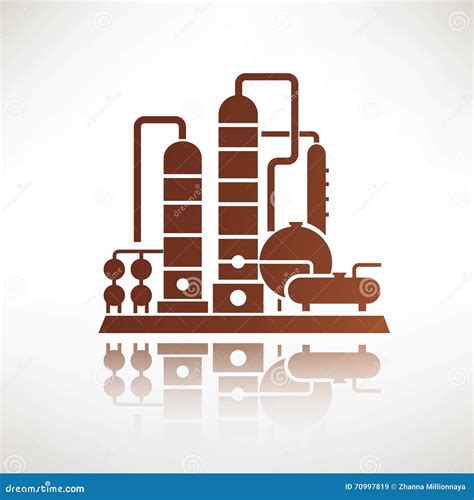 Petrochemical Plant Symbol Refinery Stock Vector Illustration Of